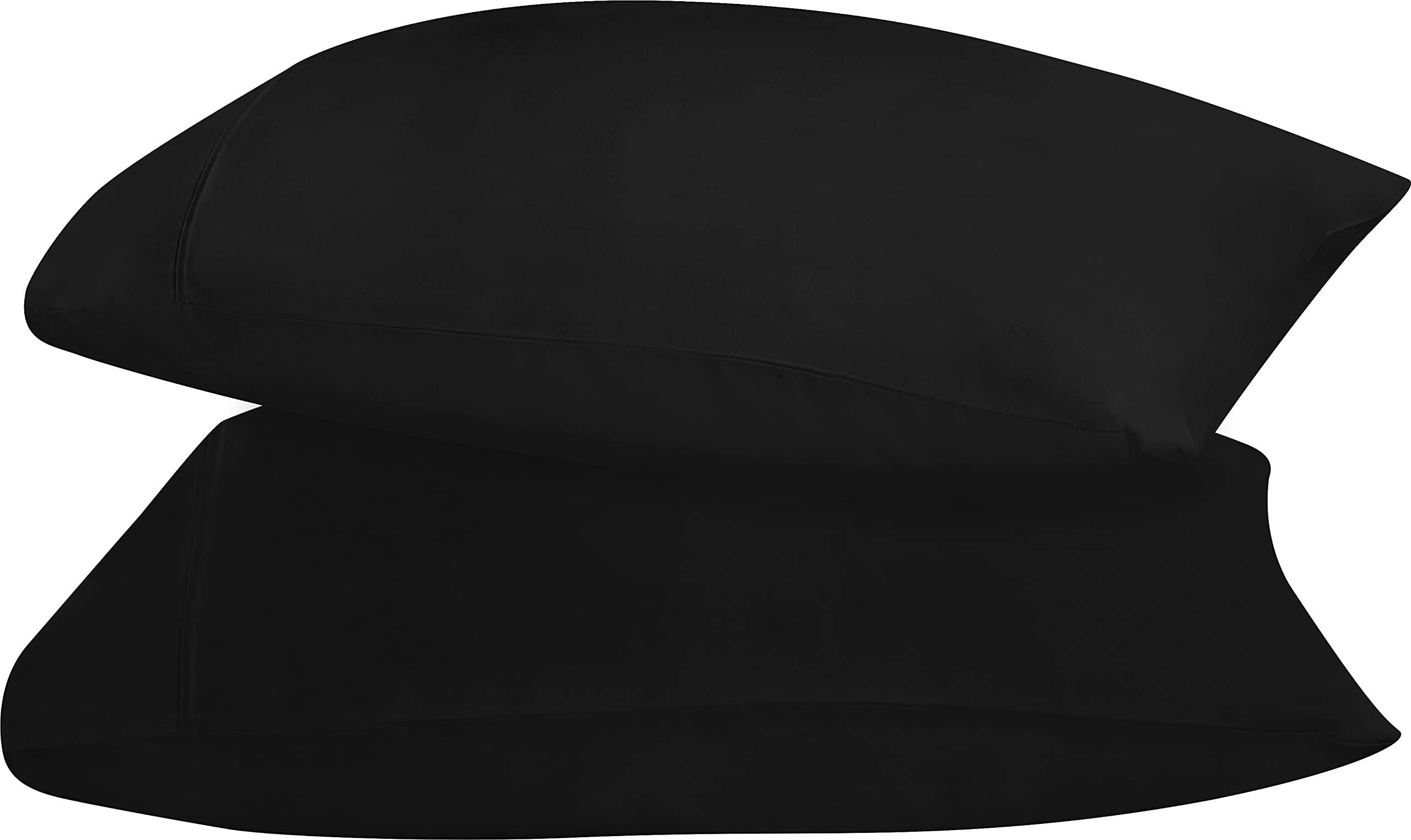 Foto 6 pulgar | Fundas De Almohada Utopia Bedding Standard, 20 X 26 Cm, 2 Unidades, Color Negro - Venta Internacional.