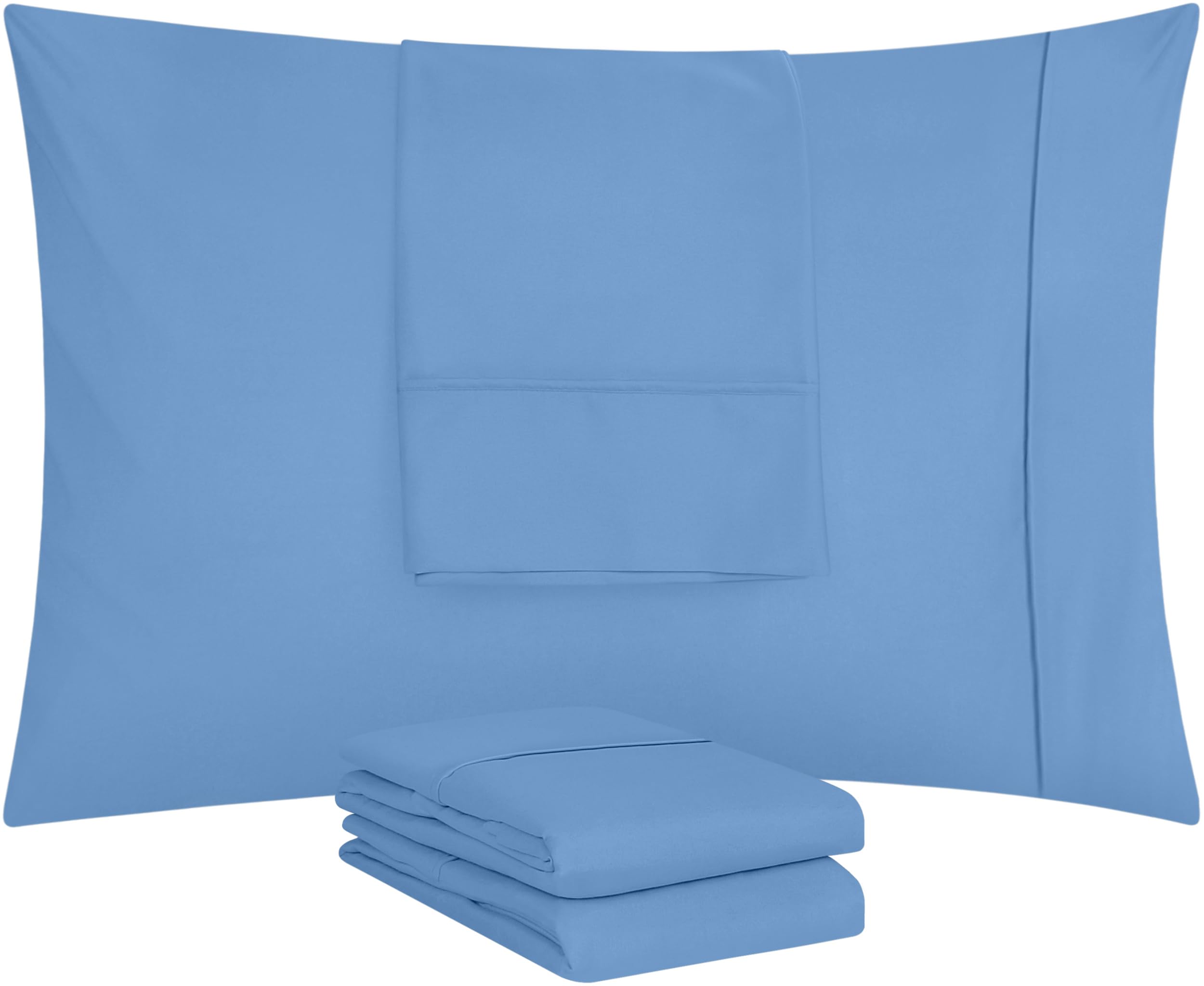 Foto 6 pulgar | Funda De Almohada Utopia Bedding Queen, Paquete De 4 Unidades, Microfibra, 50 X 75 Cm, Color Azul - Venta Internacional.
