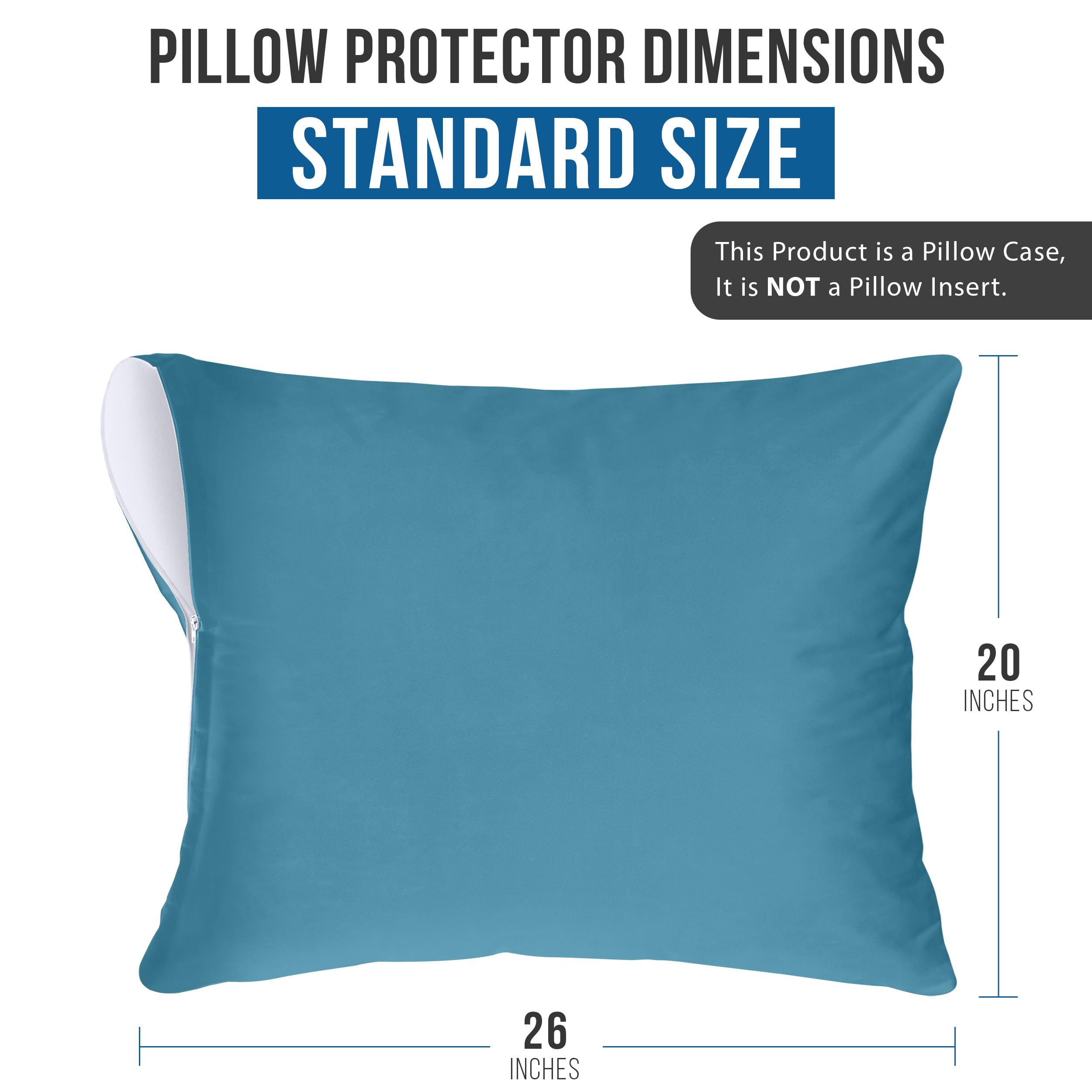 Foto 4 pulgar | Protectores De Almohada Utopia Bedding Impermeables (paquete De 2) Estándar - Venta Internacional.