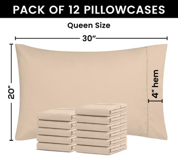 Foto 3 | Fundas De Almohada Utopia Bedding Tamaño Queen, 20 X 30 Cm, Paquete De 12 - Venta Internacional.