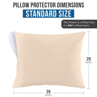 Foto 3 | Protectores De Almohada Utopia Bedding Impermeables (paquete De 2), Color Beige - Venta Internacional.