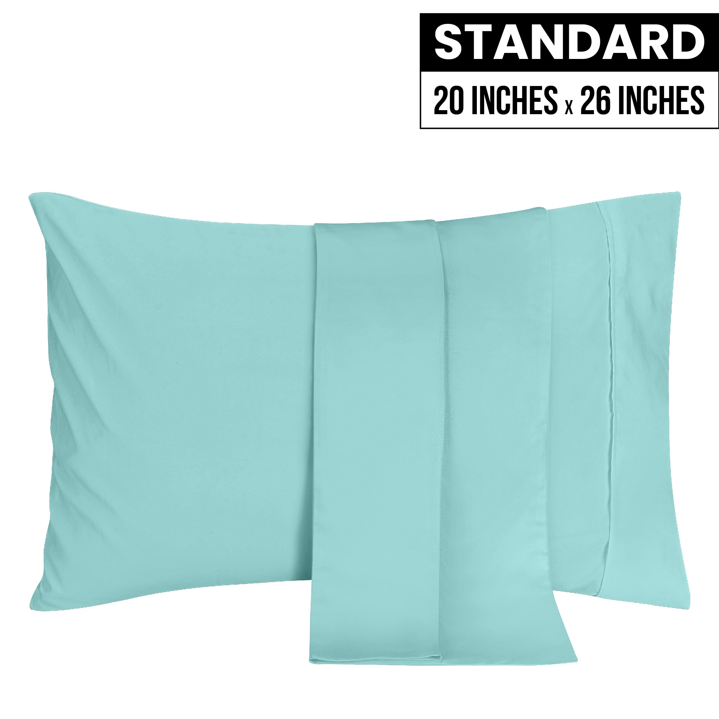 Foto 3 pulgar | Fundas De Almohada Utopia Bedding Standard, 20 X 26 Cm, Paquete De 2 Unidades, Color Azul Spa - Venta Internacional.