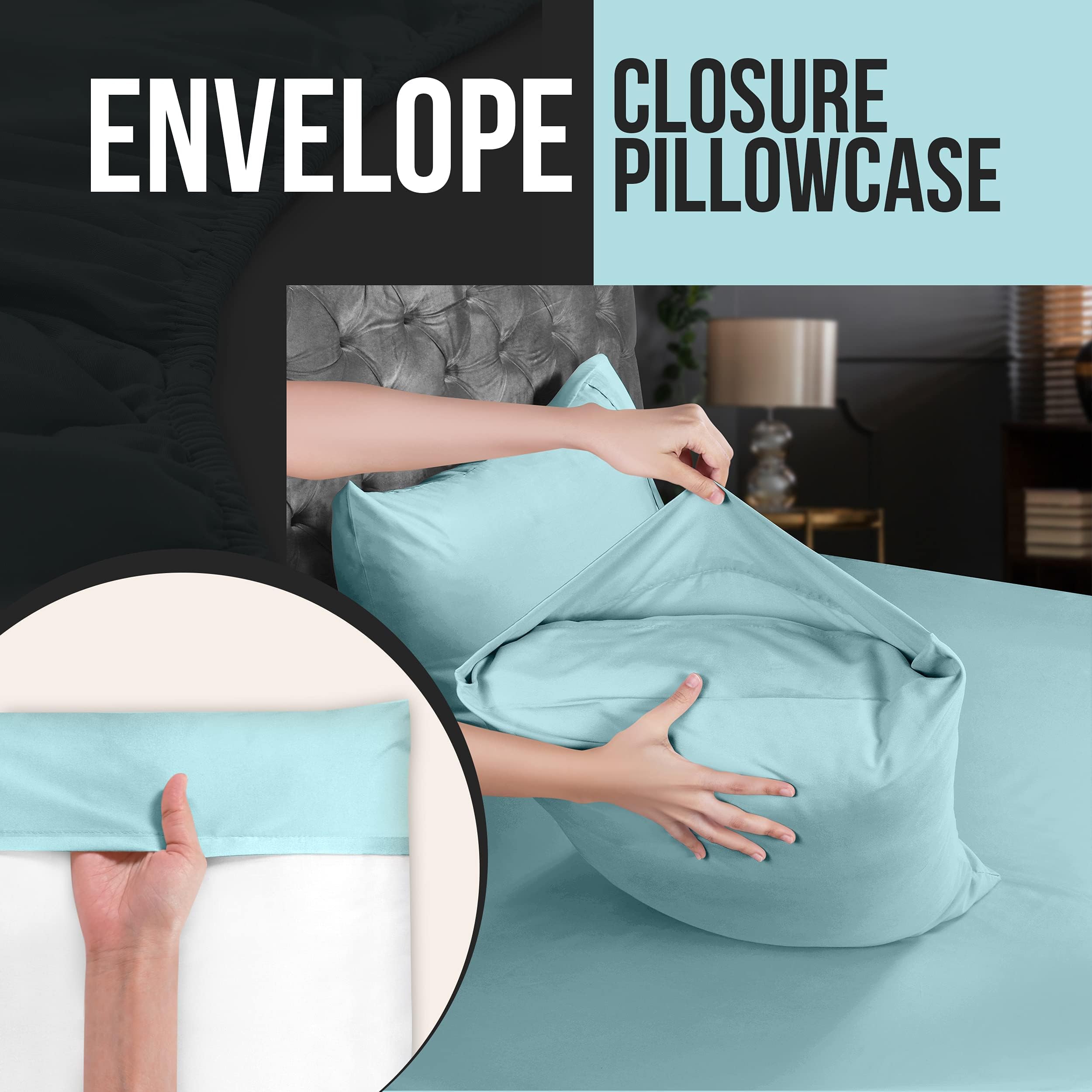 Foto 5 pulgar | Fundas De Almohada Utopia Bedding Standard, 20 X 26 Cm, Paquete De 2 Unidades, Color Azul Spa - Venta Internacional.