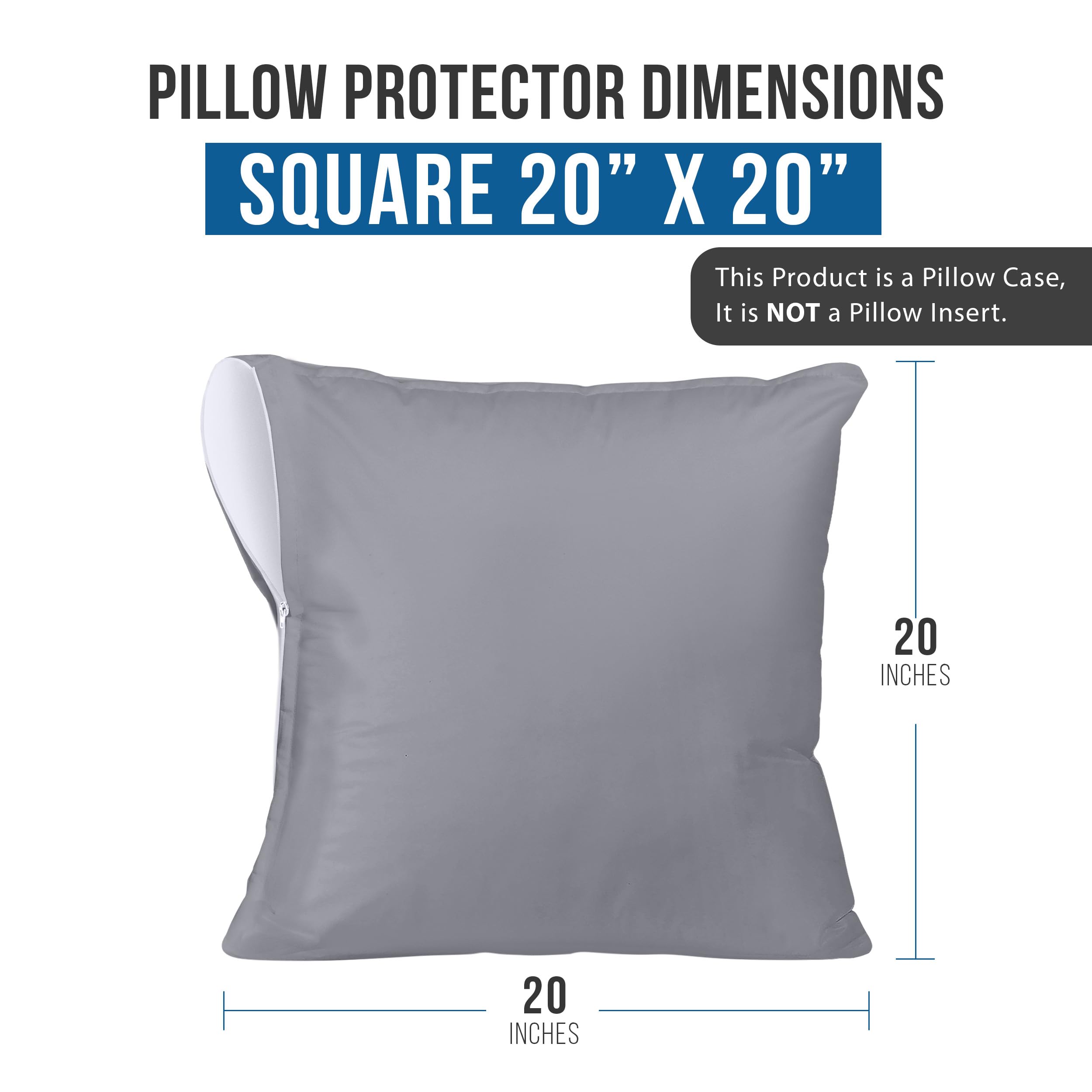 Foto 4 pulgar | Protectores De Almohada Utopia Bedding Impermeables De 20 X 20 Cm (paquete De 2) - Venta Internacional.