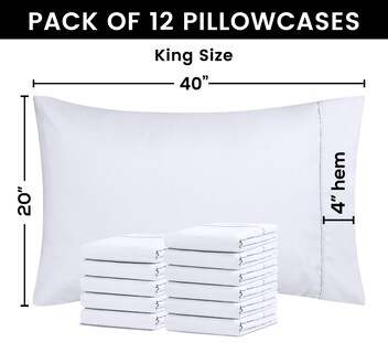 Foto 3 | Fundas De Almohada Utopia Bedding Tamaño King, 20 X 40 Cm, Paquete De 12 - Venta Internacional.