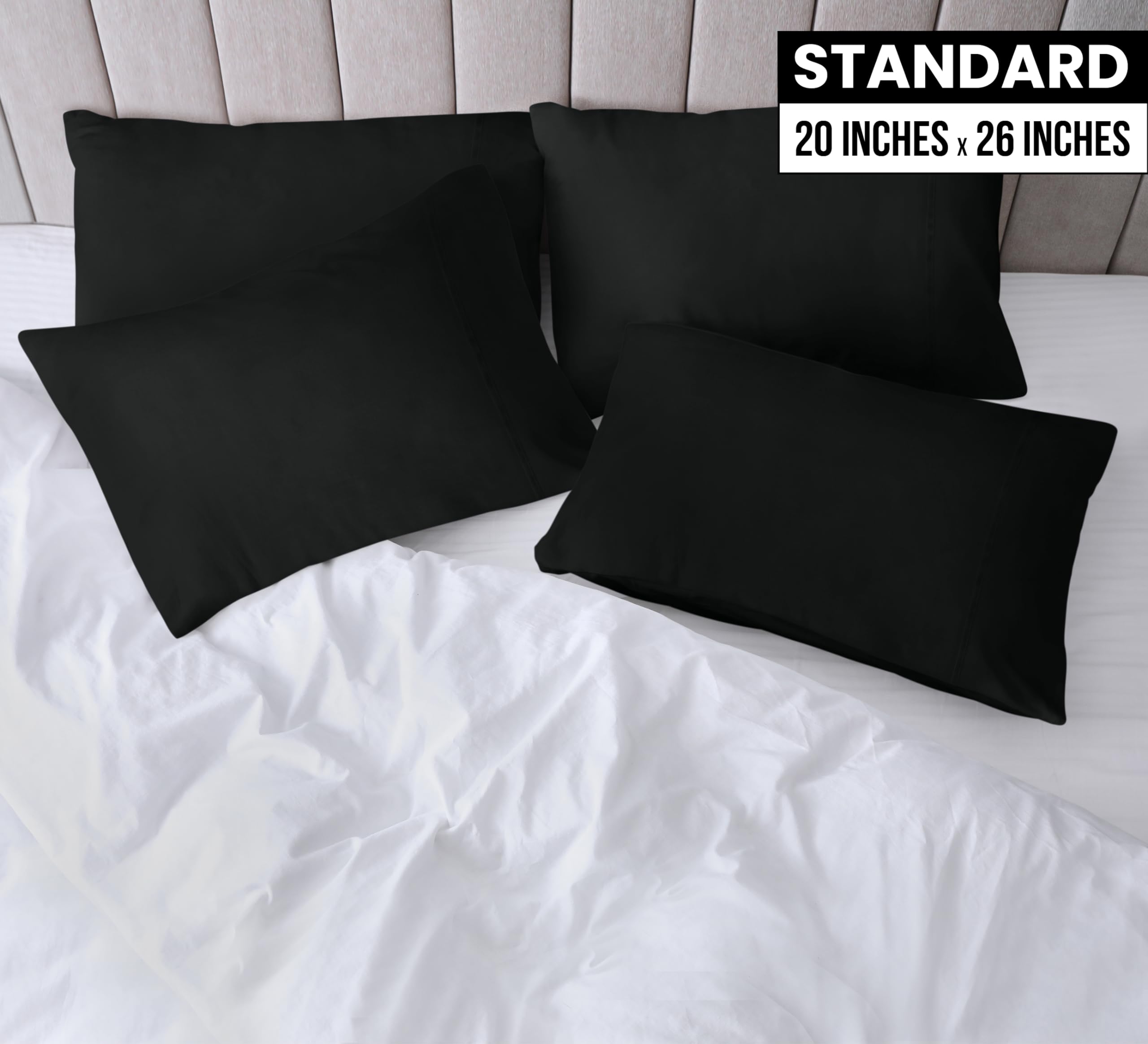 Foto 3 pulgar | Funda De Almohada Utopia Bedding, Tamaño Estándar, 20 X 26 Cm, Paquete De 4 - Venta Internacional.