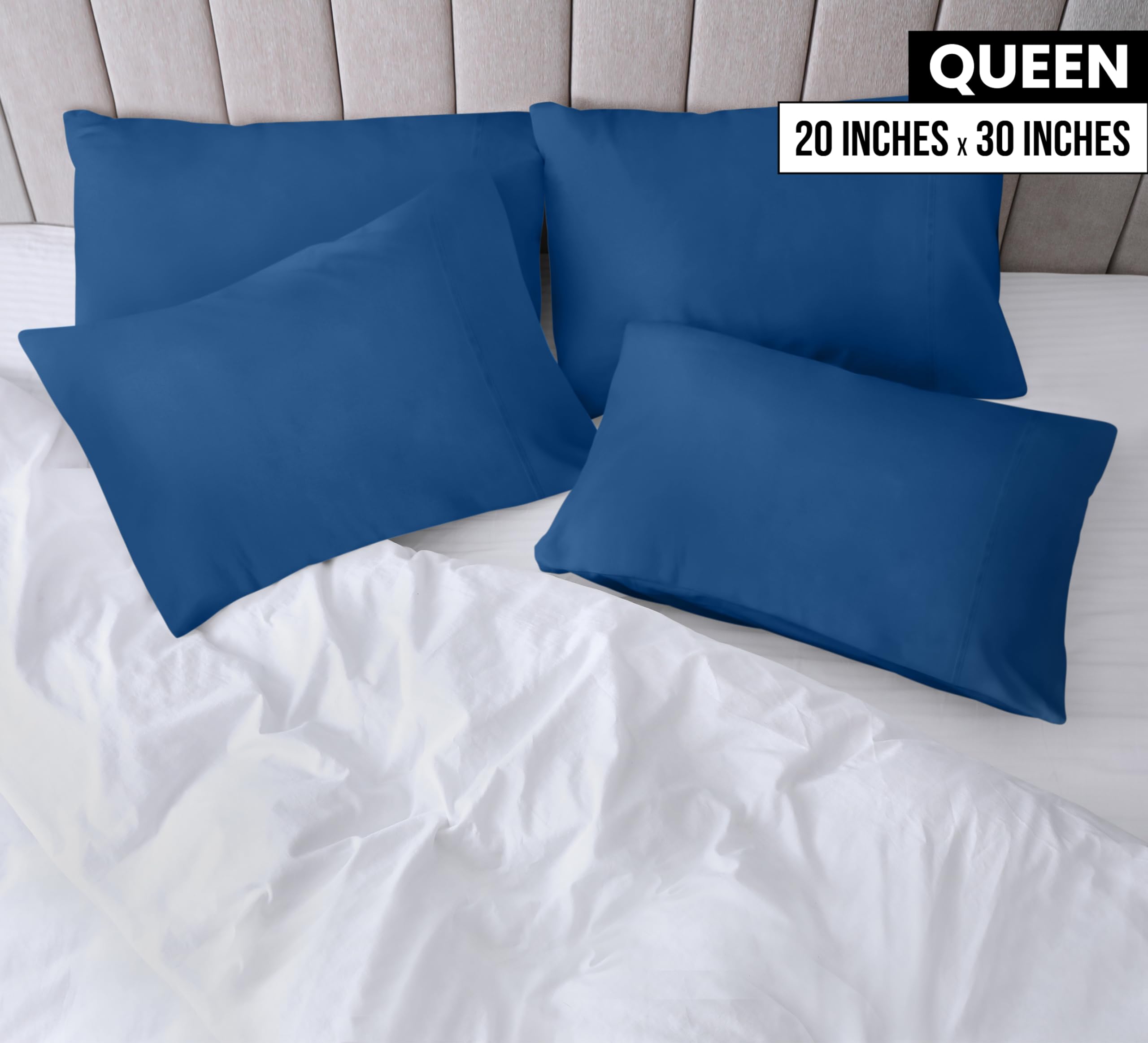 Foto 3 pulgar | Funda De Almohada Utopia Bedding Queen, Paquete De 4 Unidades, Microfibra, 50 X 75 Cm - Venta Internacional.