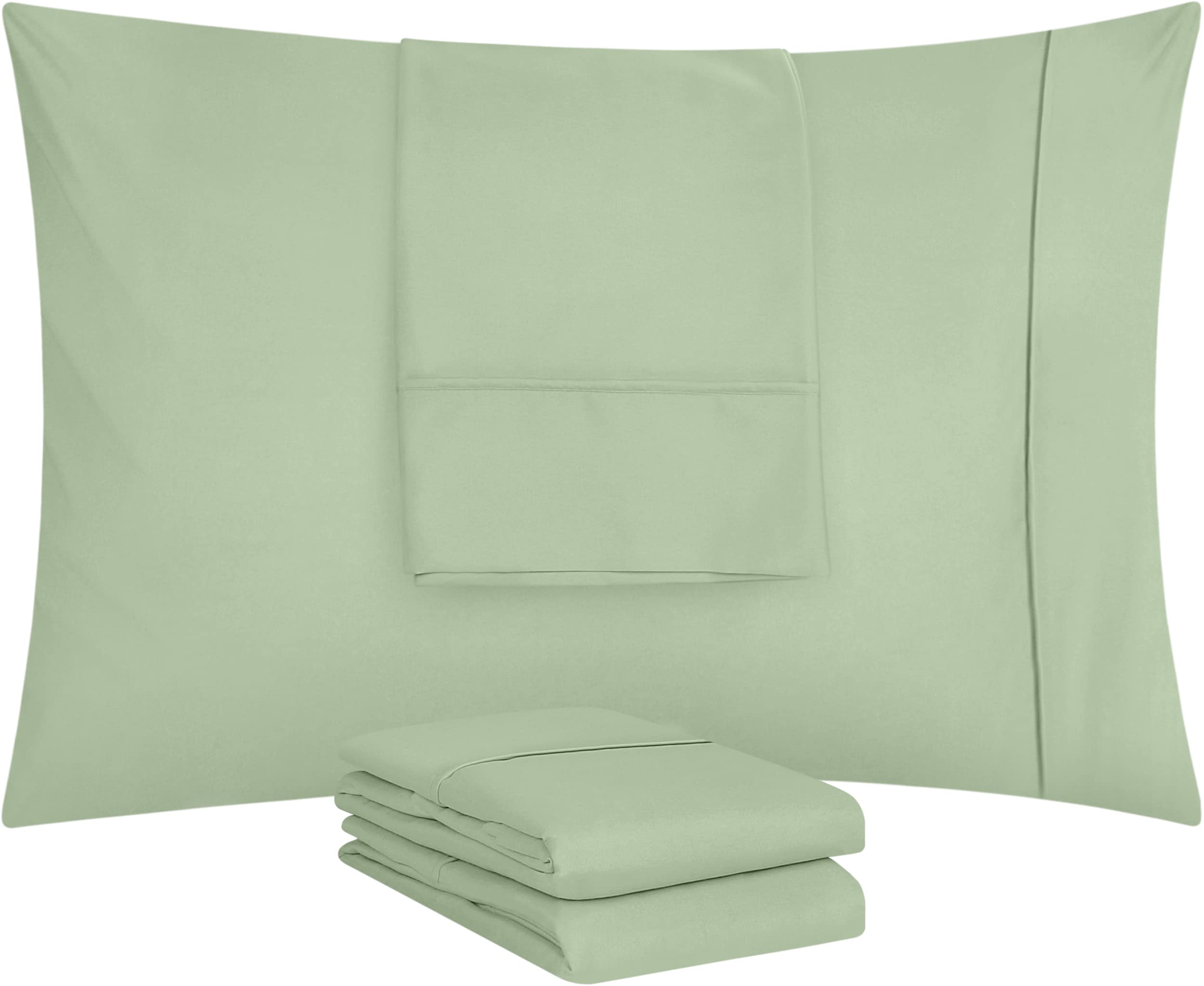 Foto 6 pulgar | Fundas De Almohada Utopia Bedding Tamaño King, 20 X 40 Cm, Paquete De 4 Unidades, Color Salvia - Venta Internacional.