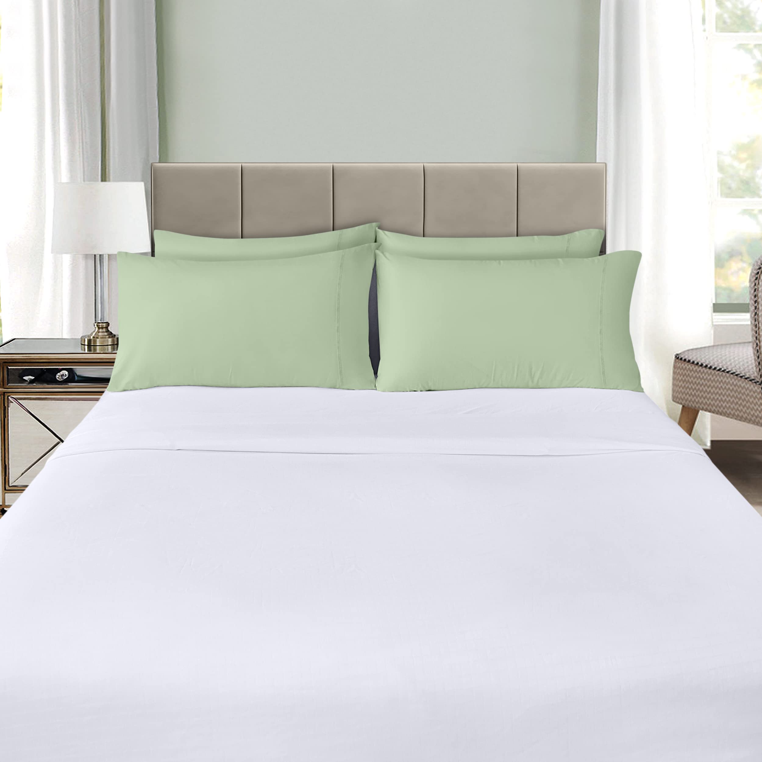 Foto 8 pulgar | Fundas De Almohada Utopia Bedding Tamaño King, 20 X 40 Cm, Paquete De 4 Unidades, Color Salvia - Venta Internacional.
