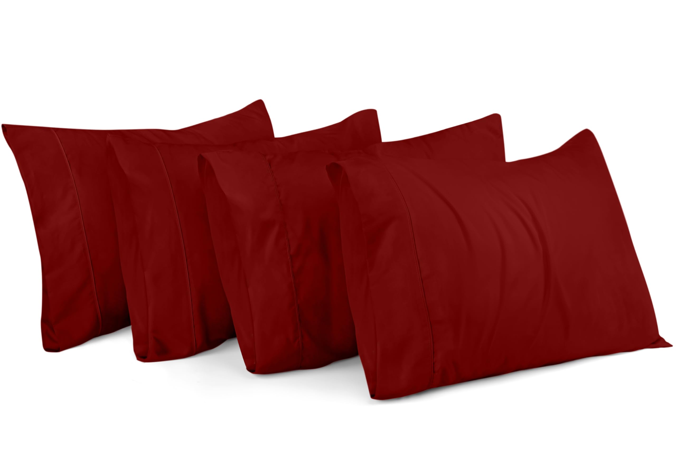 Foto 2 pulgar | Funda De Almohada Estándar Utopia Bedding De 20 X 26 Cm, Paquete De 4 Unidades, Color Rojo - Venta Internacional.