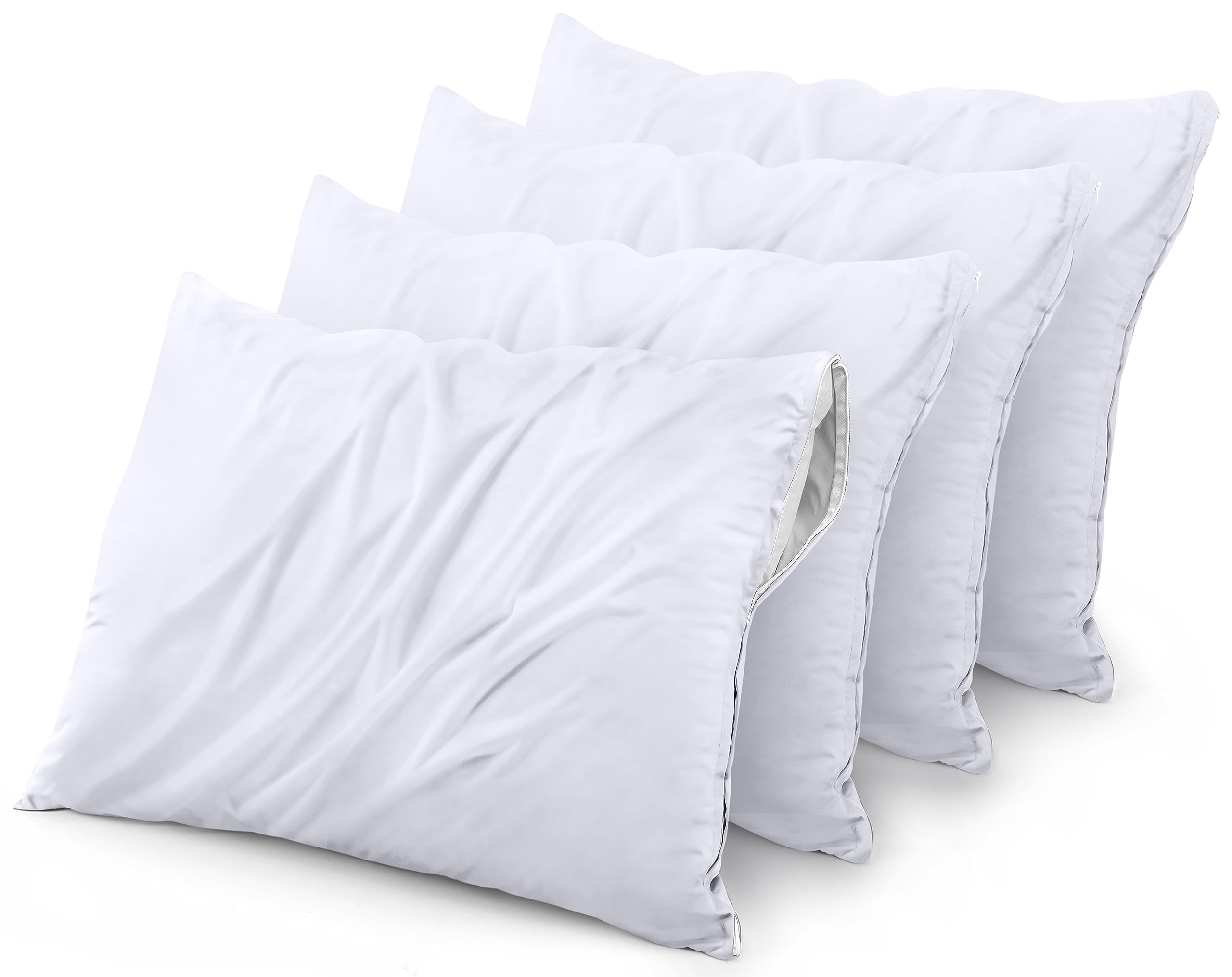 Protectores De Almohada Utopia Bedding, Impermeables, Estándar, Paquete De 4 - Venta Internacional.