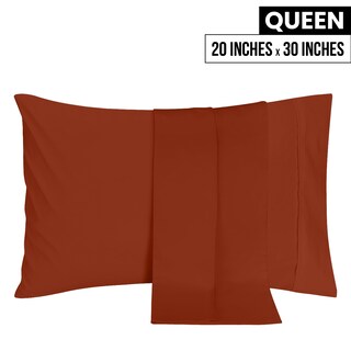 Foto 2 | Pack De 2 Fundas De Almohada Utopia Bedding Queen, Color Naranja, 50 X 75 Cm - Venta Internacional.