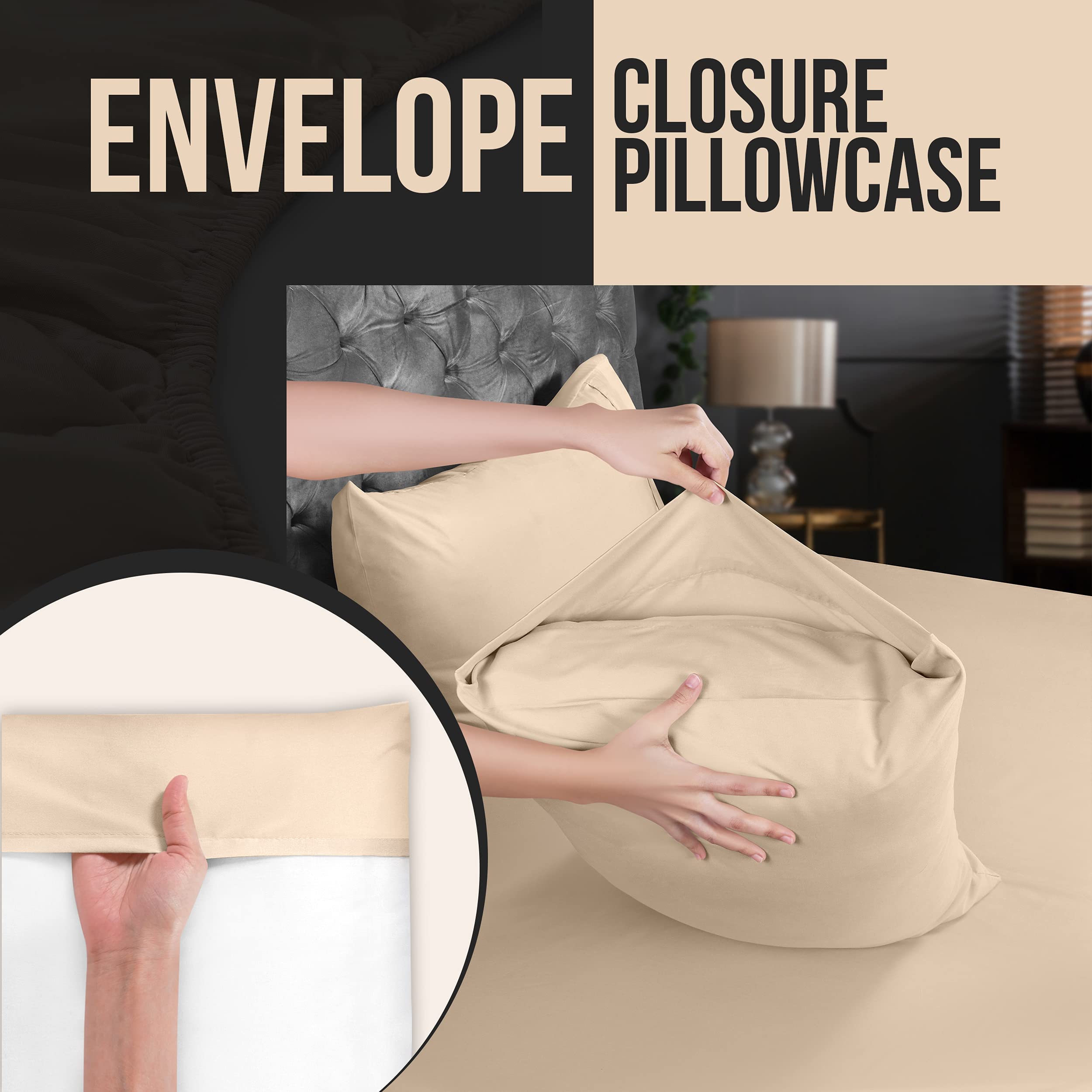 Foto 3 | Fundas De Almohada Utopia Bedding Queen, Paquete De 2 Unidades, Microfibra Suave - Venta Internacional.