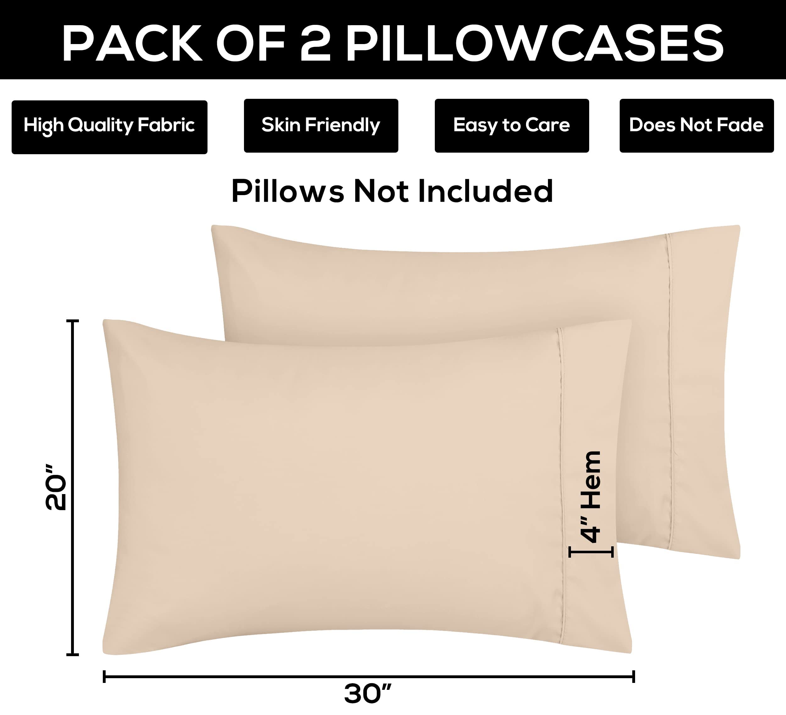 Foto 4 | Fundas De Almohada Utopia Bedding Queen, Paquete De 2 Unidades, Microfibra Suave - Venta Internacional.