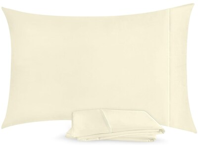 Foto 7 | Fundas De Almohada Utopia Bedding Queen, Paquete De 2 Unidades, Microfibra Suave, Color Marfil - Venta Internacional.