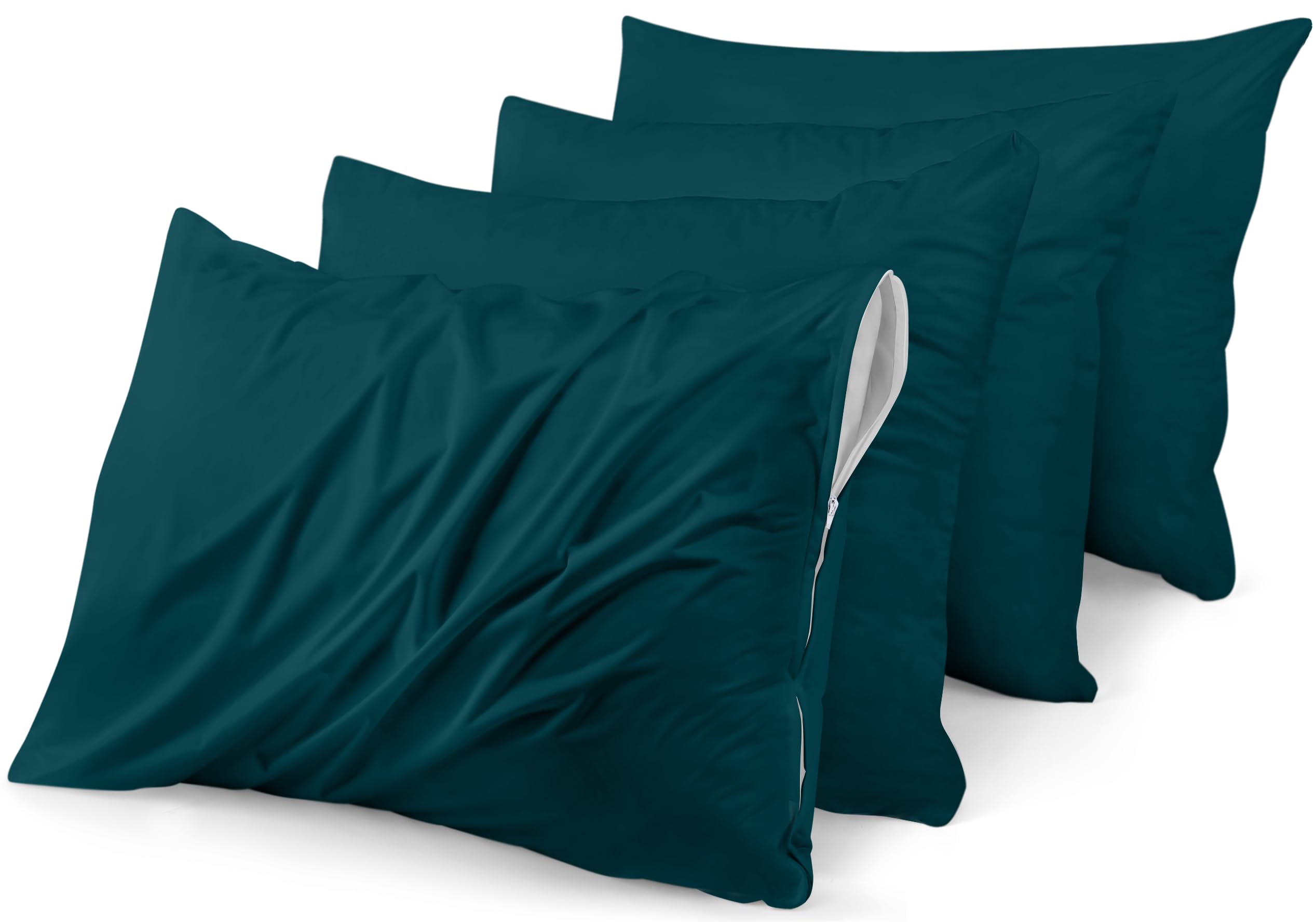 Protectores De Almohada Utopia Bedding, Impermeables, Tamaño King, 4 Unidades - Venta Internacional.
