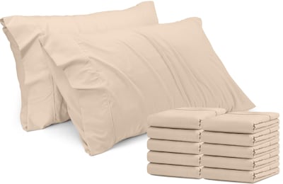 Foto 1 | Fundas De Almohada Utopia Bedding Tamaño King, 20 X 40 Cm, Paquete De 12 Unidades, Color Beige - Venta Internacional.