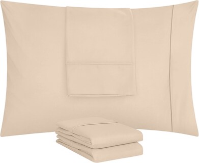 Foto 5 | Fundas De Almohada Utopia Bedding Tamaño King, 20 X 40 Cm, Paquete De 12 Unidades, Color Beige - Venta Internacional.