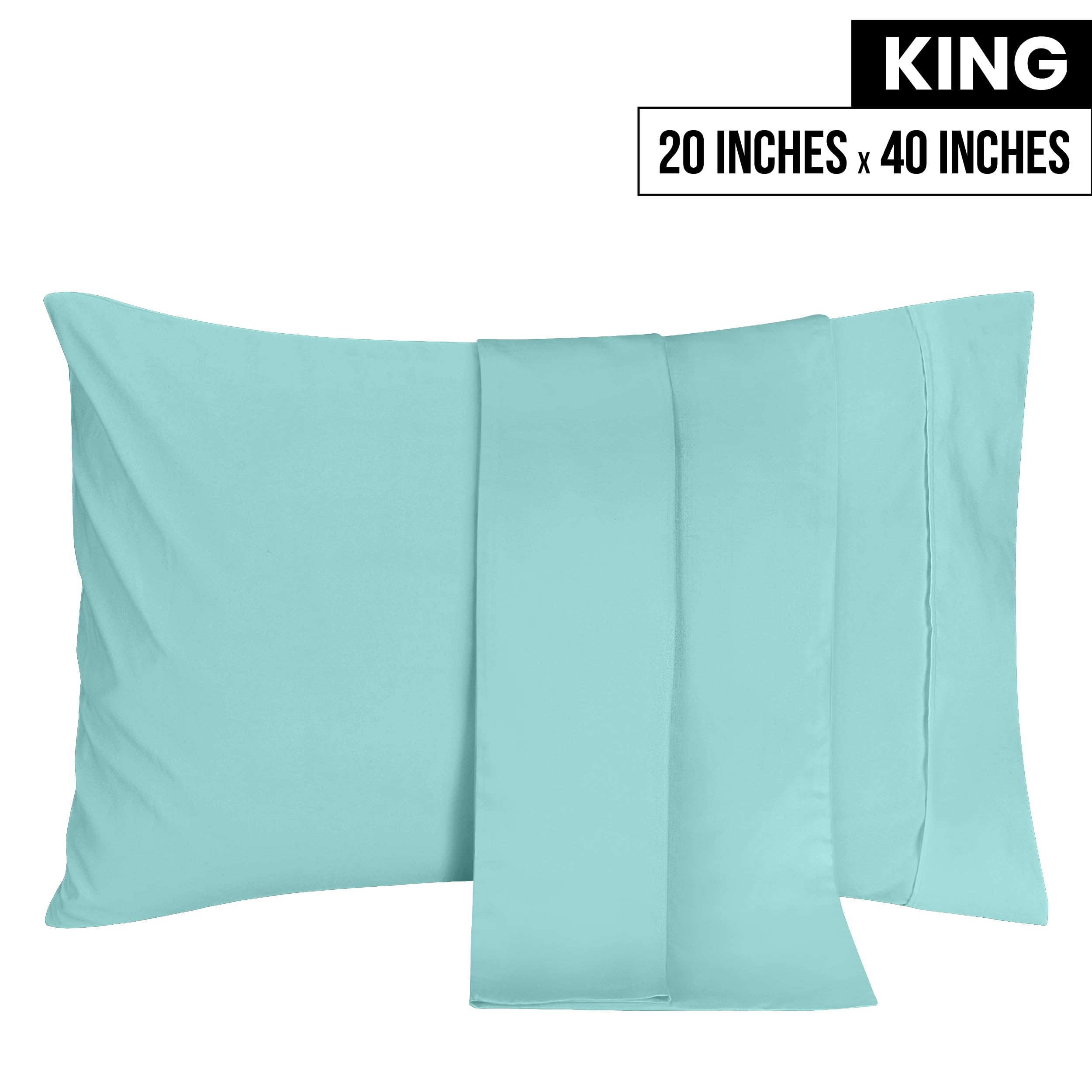 Foto 3 pulgar | Fundas De Almohada Utopia Bedding King De 50 X 100 Cm, Paquete De 2 Unidades, Color Azul Spa - Venta Internacional.