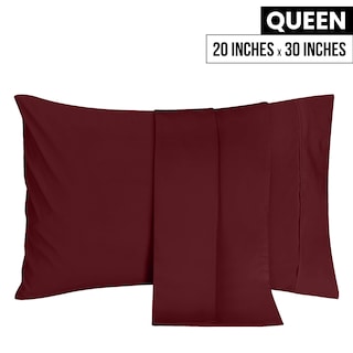 Foto 2 | Pack De 2 Fundas De Almohada Utopia Bedding Queen, Color Burdeos, 50 X 75 Cm - Venta Internacional.