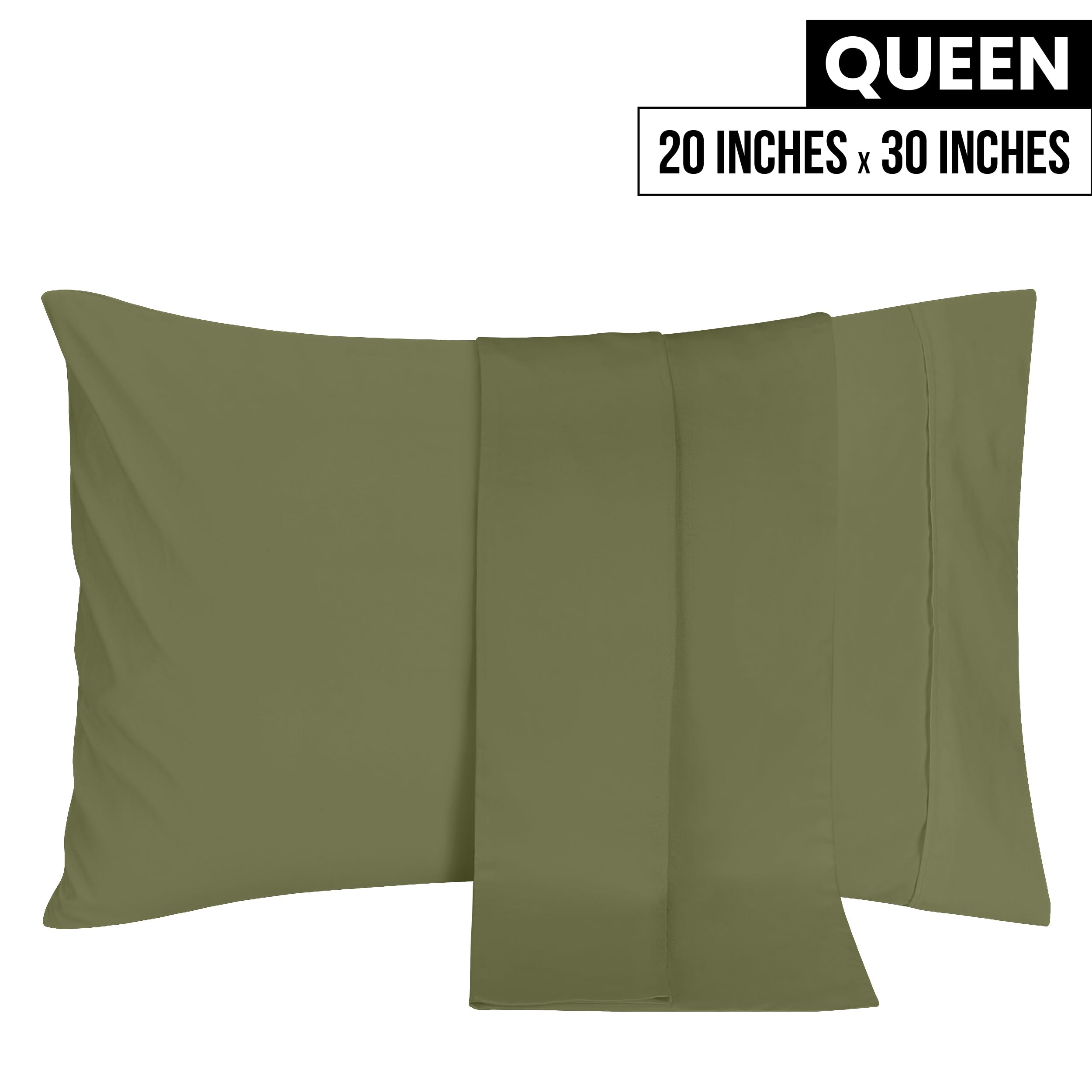 Foto 3 pulgar | Fundas De Almohada Utopia Bedding Queen Olive, 50 X 75 Cm, Paquete De 2 - Venta Internacional.