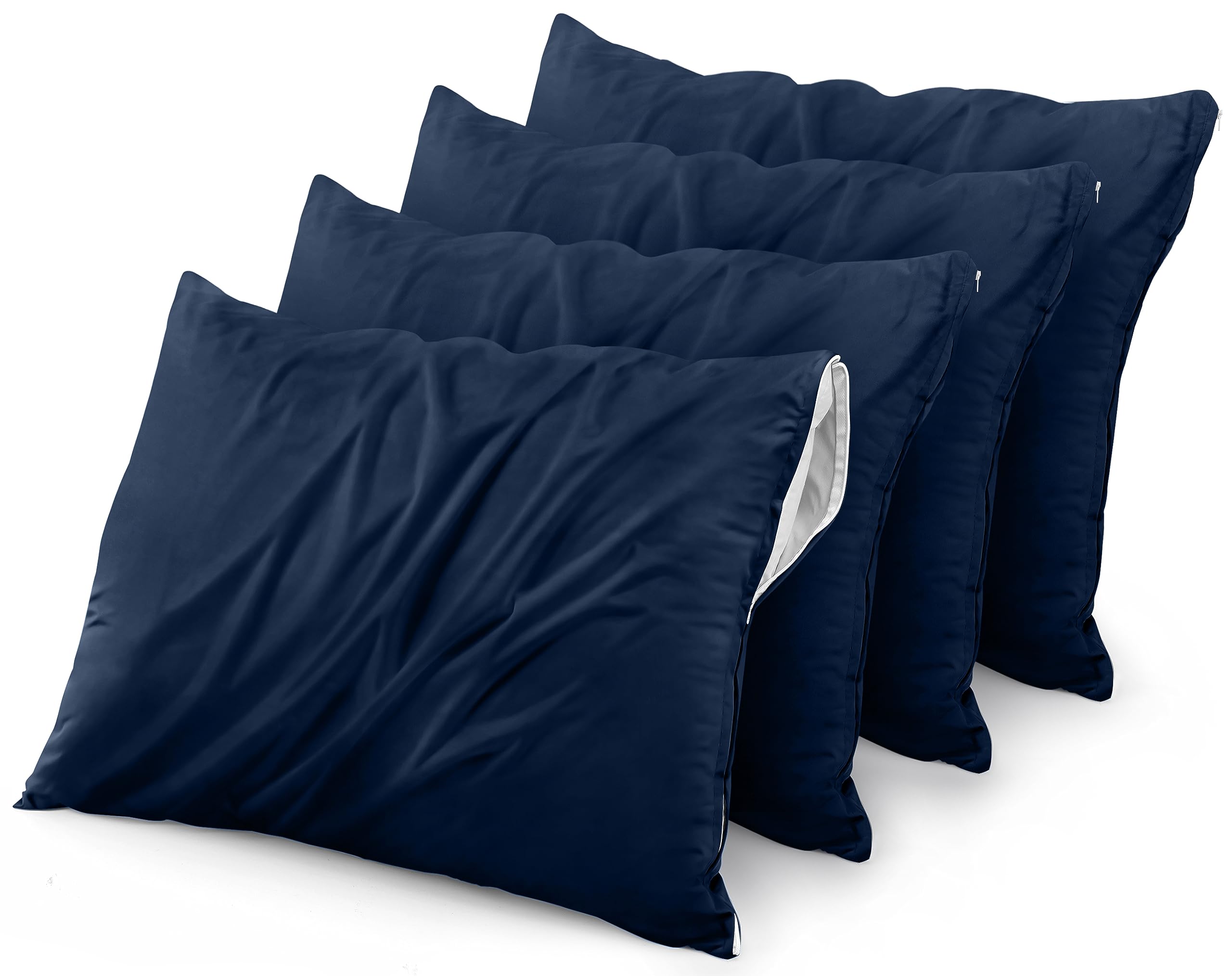 Protectores De Almohada Utopia Bedding, Impermeables, Estándar, Paquete De 4 - Venta Internacional.