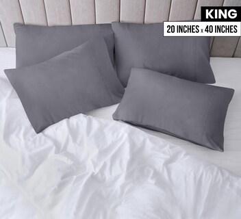 Foto 2 | Fundas De Almohada Utopia Bedding King, Tamaño King, 20 X 40 Cm, Paquete De 12, Color Gris - Venta Internacional.