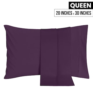 Foto 2 | Fundas De Almohada Utopia Bedding Queen, Microfibra, Color Morado, X2 - Venta Internacional.