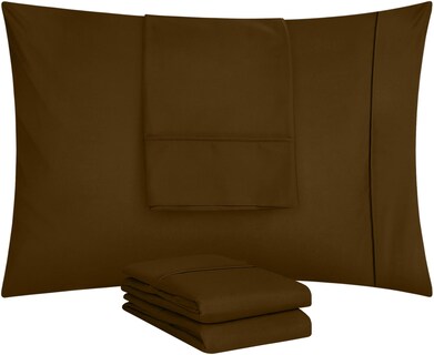 Foto 5 | Fundas De Almohada Utopia Bedding Standard, 20 X 26 Cm, Paquete De 4 Unidades, Color Moca - Venta Internacional.