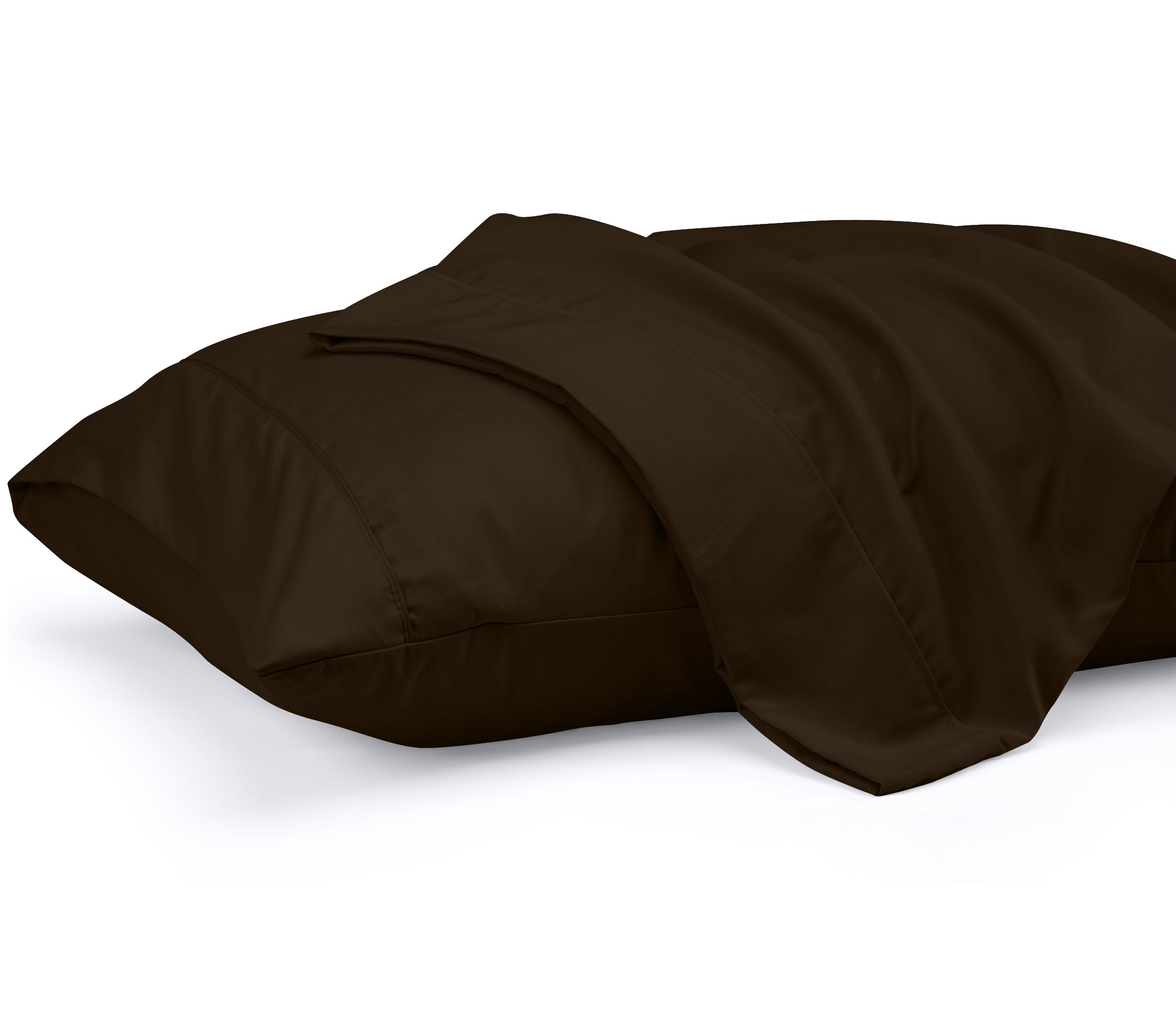 Fundas De Almohada Utopia Bedding Queen, Paquete De 2 Unidades, Microfibra Marrón - Venta Internacional.