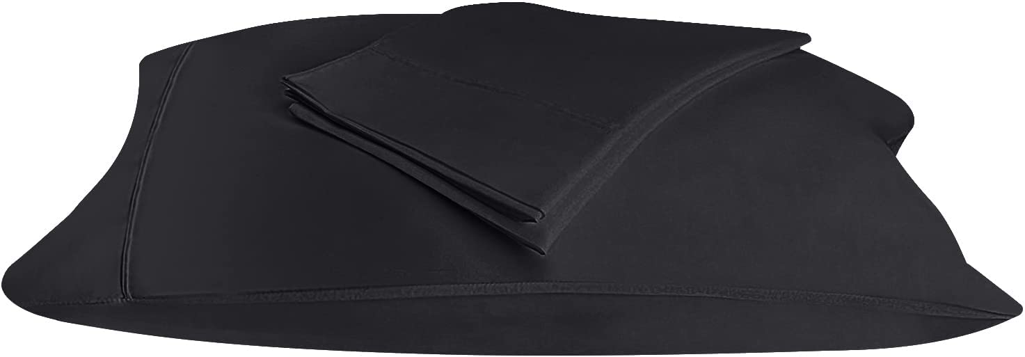 Foto 8 pulgar | Fundas De Almohada Utopia Bedding King De 50 X 100 Cm, 2 Unidades, Color Negro - Venta Internacional.