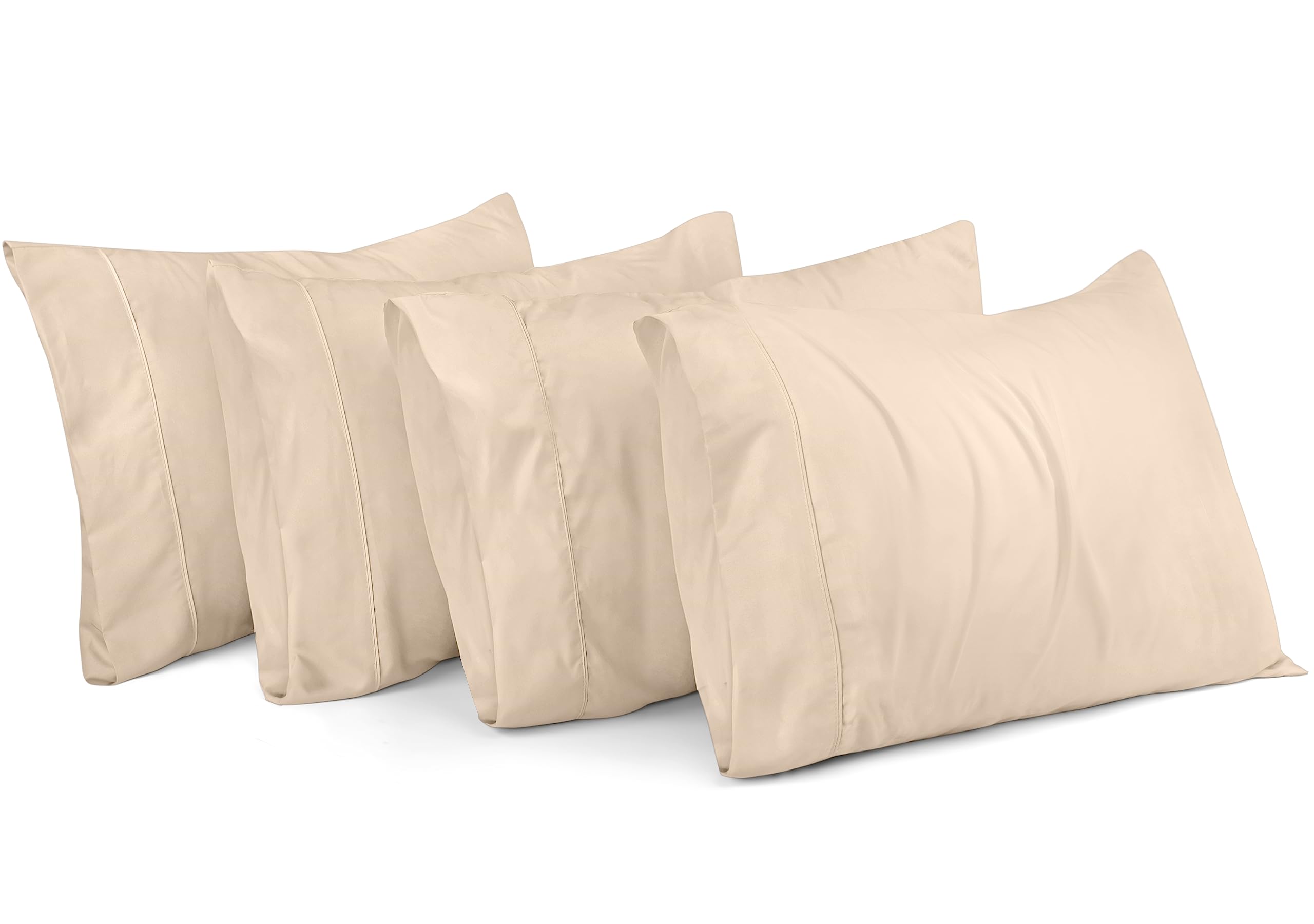 Fundas De Almohada Utopia Bedding King, Paquete De 4 Unidades, 20 X 40 Cm, Microfibra - Venta Internacional.