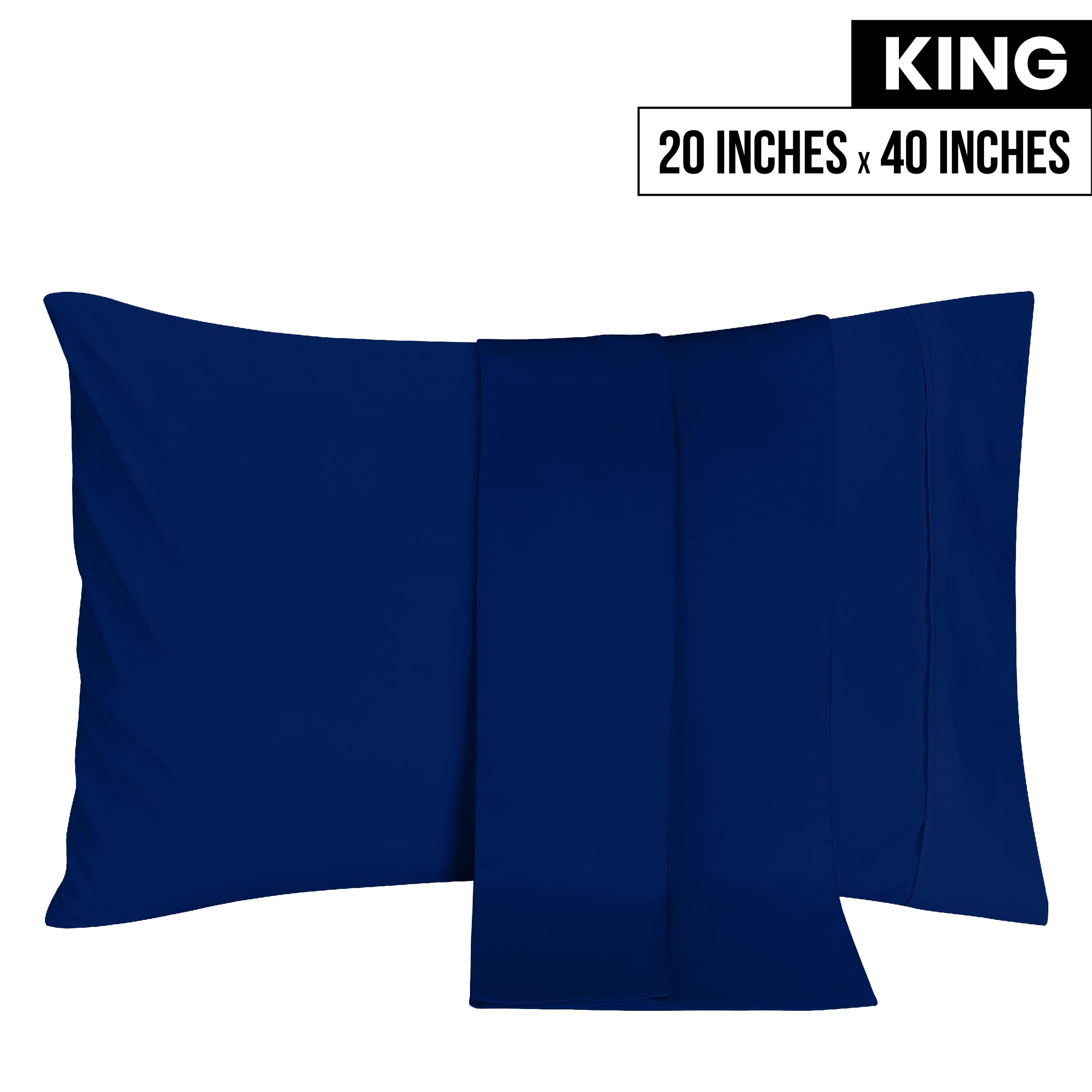 Foto 3 pulgar | Fundas De Almohada Utopia Bedding King De 50 X 100 Cm, 2 Unidades, Color Azul Real - Venta Internacional.