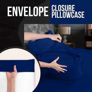 Foto 3 | Fundas De Almohada Utopia Bedding King De 50 X 100 Cm, 2 Unidades, Color Azul Real - Venta Internacional.