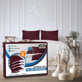 Foto 7 | Protectores De Almohada Utopia Bedding, Impermeables, Tamaño Queen, Paquete De 4 - Venta Internacional.