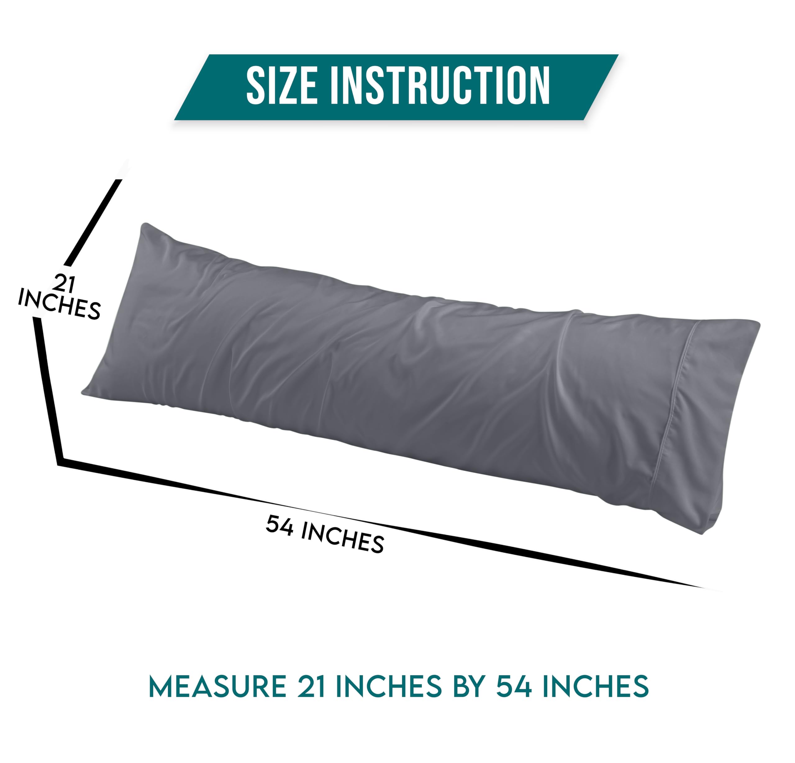 Foto 3 | Funda De Almohada Utopia Bedding Body, 100% Poliéster, 21 X 54 Cm, Paquete De 2 - Venta Internacional.