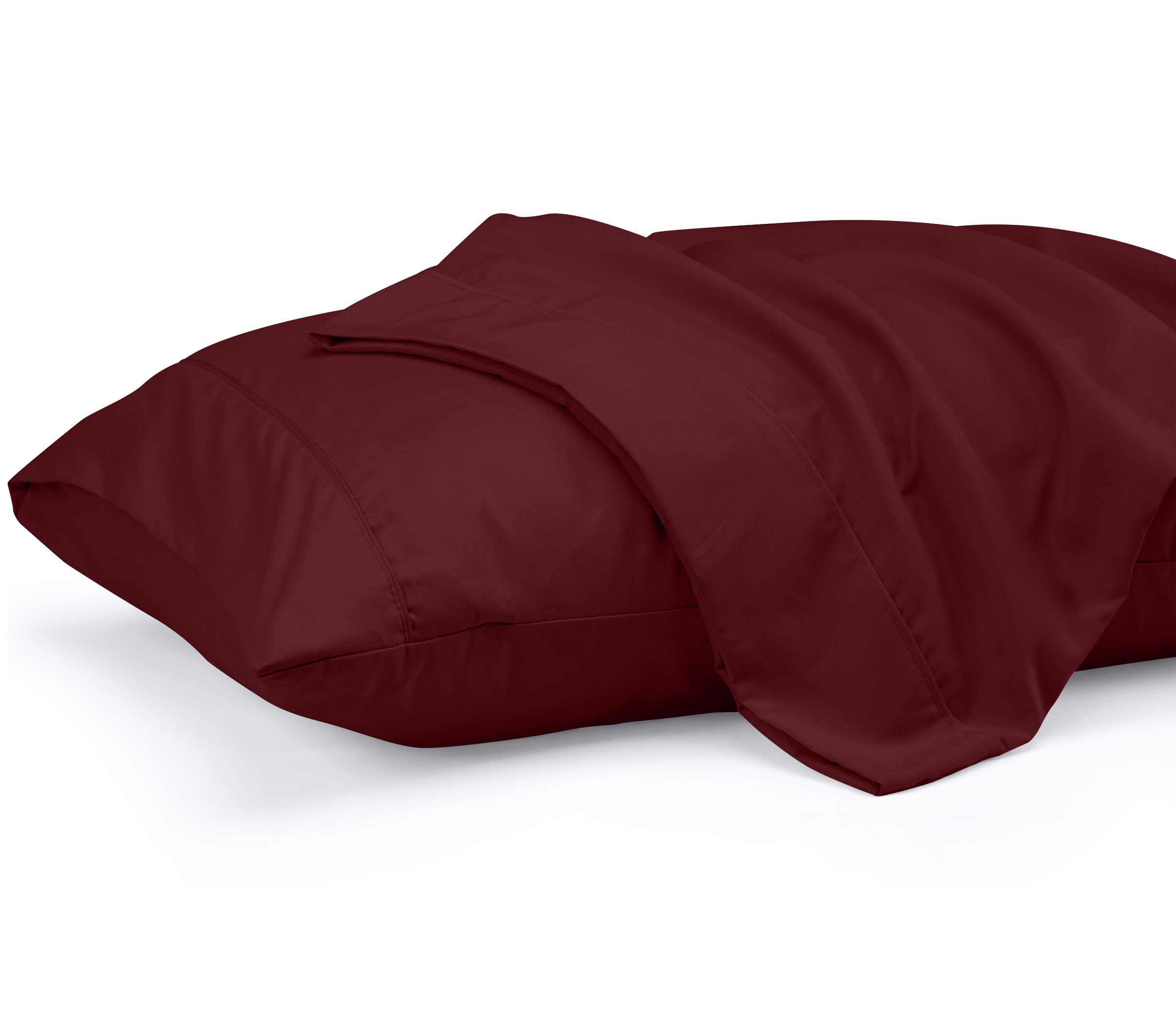 Fundas De Almohada Utopia Bedding King De 50 X 100 Cm, 2 Unidades, Color Burdeos - Venta Internacional.
