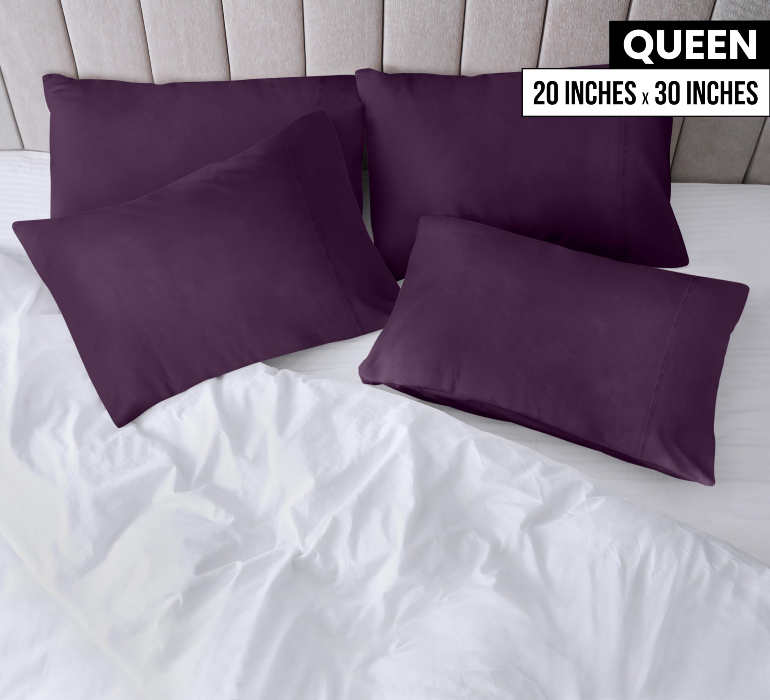 Foto 3 pulgar | Fundas De Almohada Utopia Bedding Tamaño Queen, 20 X 30 Cm, Paquete De 12 - Venta Internacional.