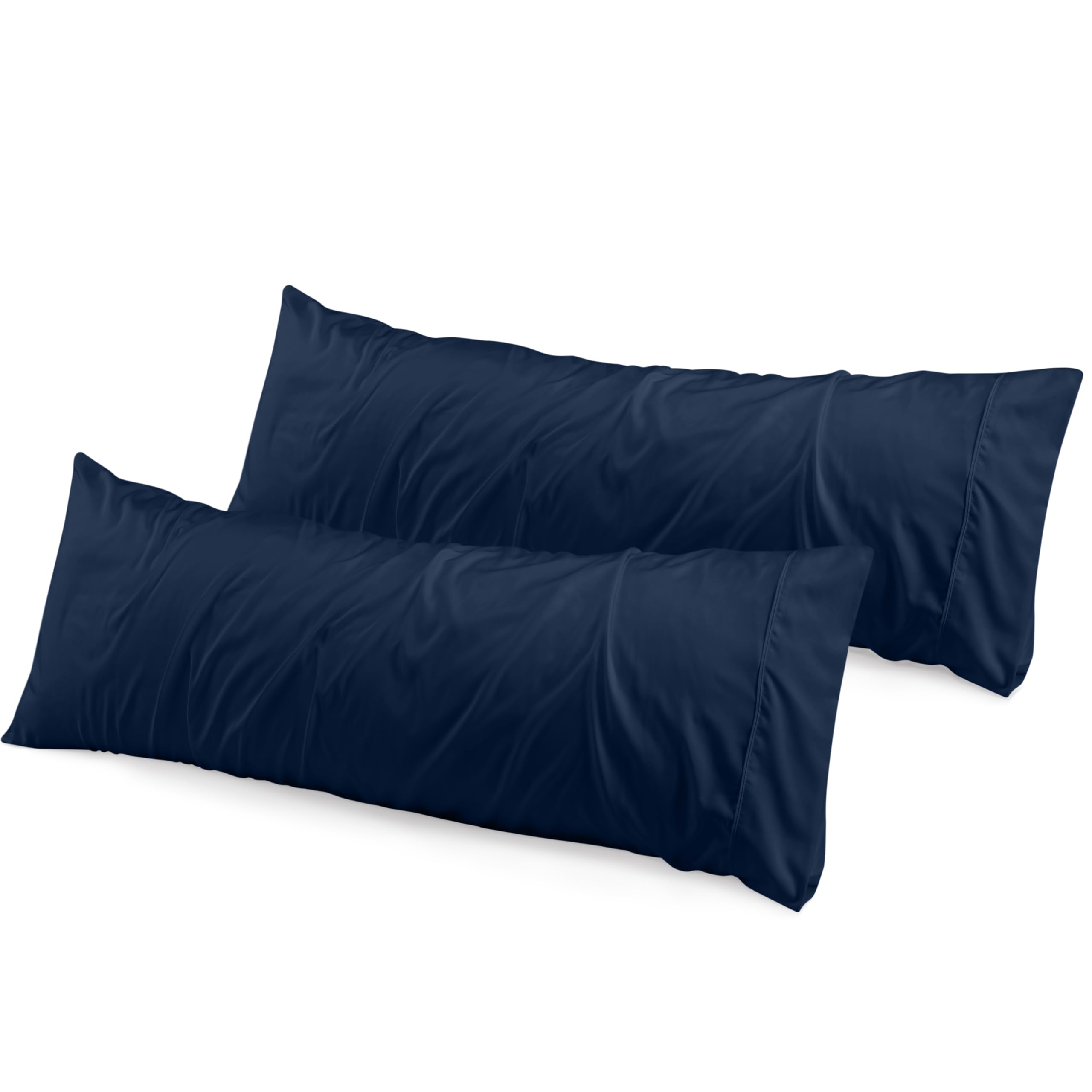 Pillowcases Utopia Bedding - Almohada Corporal (21 X 54 Cm, 2 Unidades), Color Azul Marino - Venta Internacional.