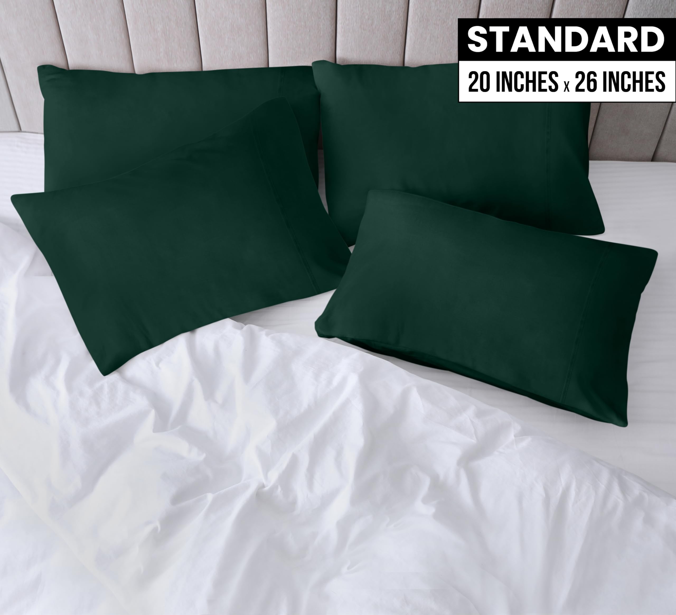 Foto 3 pulgar | Fundas De Almohada Utopia Bedding, Tamaño Estándar, 20 X 26 Pulgadas, Paquete De 4 - Venta Internacional.