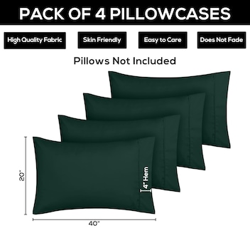 Foto 3 | Fundas De Almohada Utopia Bedding, Tamaño Estándar, 20 X 26 Pulgadas, Paquete De 4 - Venta Internacional.