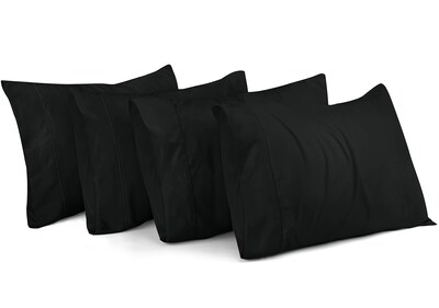 Foto 1 | Funda De Almohada Utopia Bedding Tamaño Queen, 20 X 30 Cm, Paquete De 4 Unidades, Color Negro - Venta Internacional.