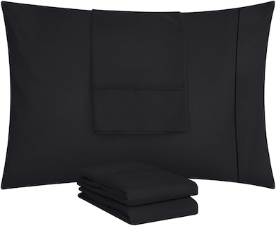 Foto 5 | Fundas De Almohada Utopia Bedding King Standard, Paquete De 4, Color Negro - Venta Internacional.