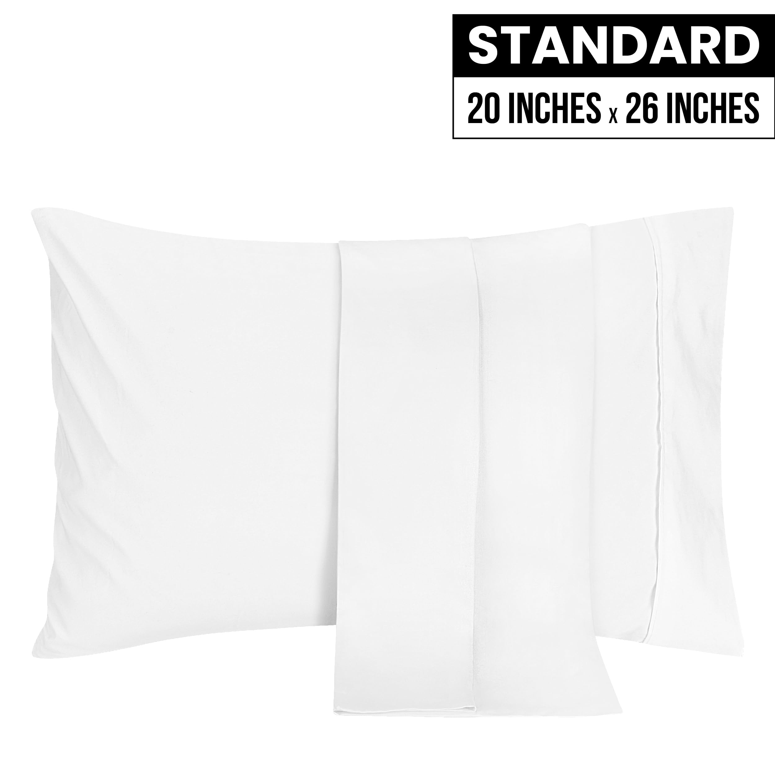 Foto 3 pulgar | Fundas De Almohada Utopia Bedding Standard, 20 X 26 Cm, 2 Unidades, Color Blanco - Venta Internacional.