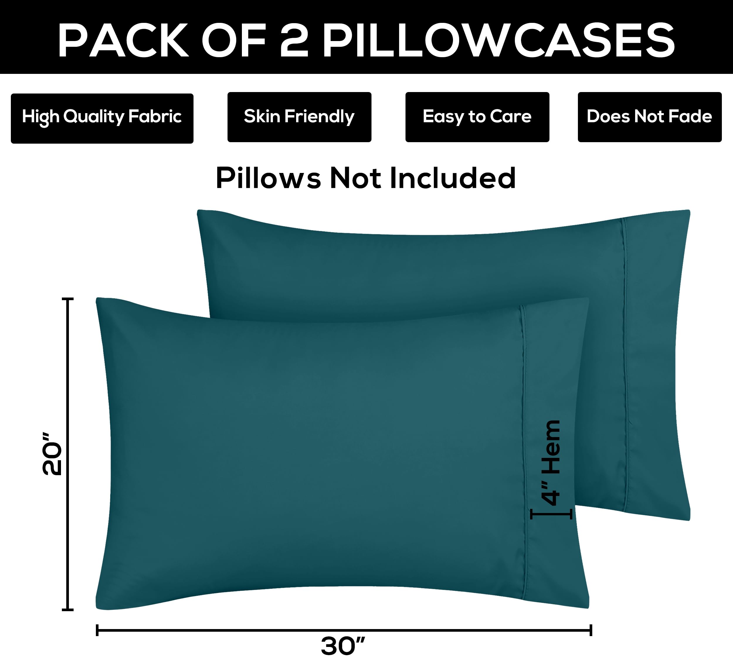 Foto 5 pulgar | Fundas De Almohada Utopia Bedding Queen, 50 X 75 Cm, 2 Unidades - Venta Internacional.