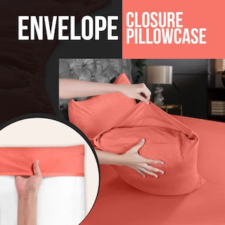 Foto 4 | Fundas De Almohada Utopia Bedding Tamaño King, 20 X 40 Cm, Paquete De 4, Color Coral - Venta Internacional.