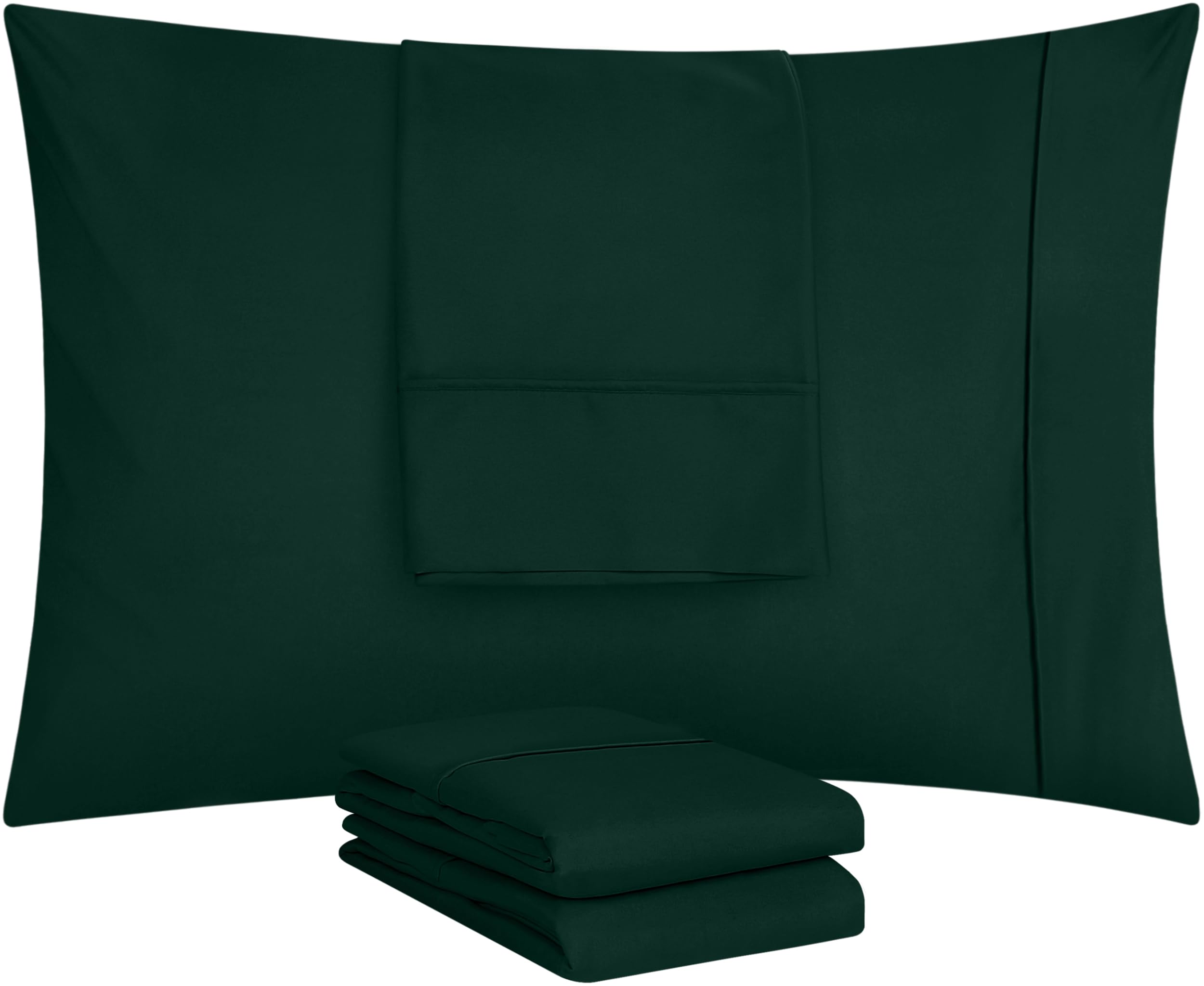 Foto 6 pulgar | Pack De 4 Fundas De Almohada Utopia Bedding Tamaño Queen, Color Esmeralda - Venta Internacional.