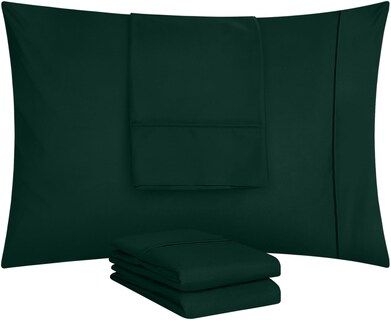 Foto 5 | Pack De 4 Fundas De Almohada Utopia Bedding Tamaño Queen, Color Esmeralda - Venta Internacional.