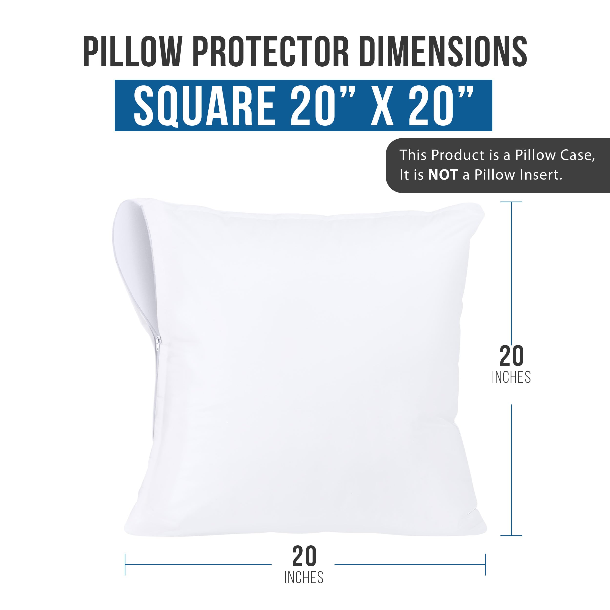 Foto 4 pulgar | Protectores De Almohada Utopia Bedding Impermeables 20 X 20 (paquete De 2) - Venta Internacional.