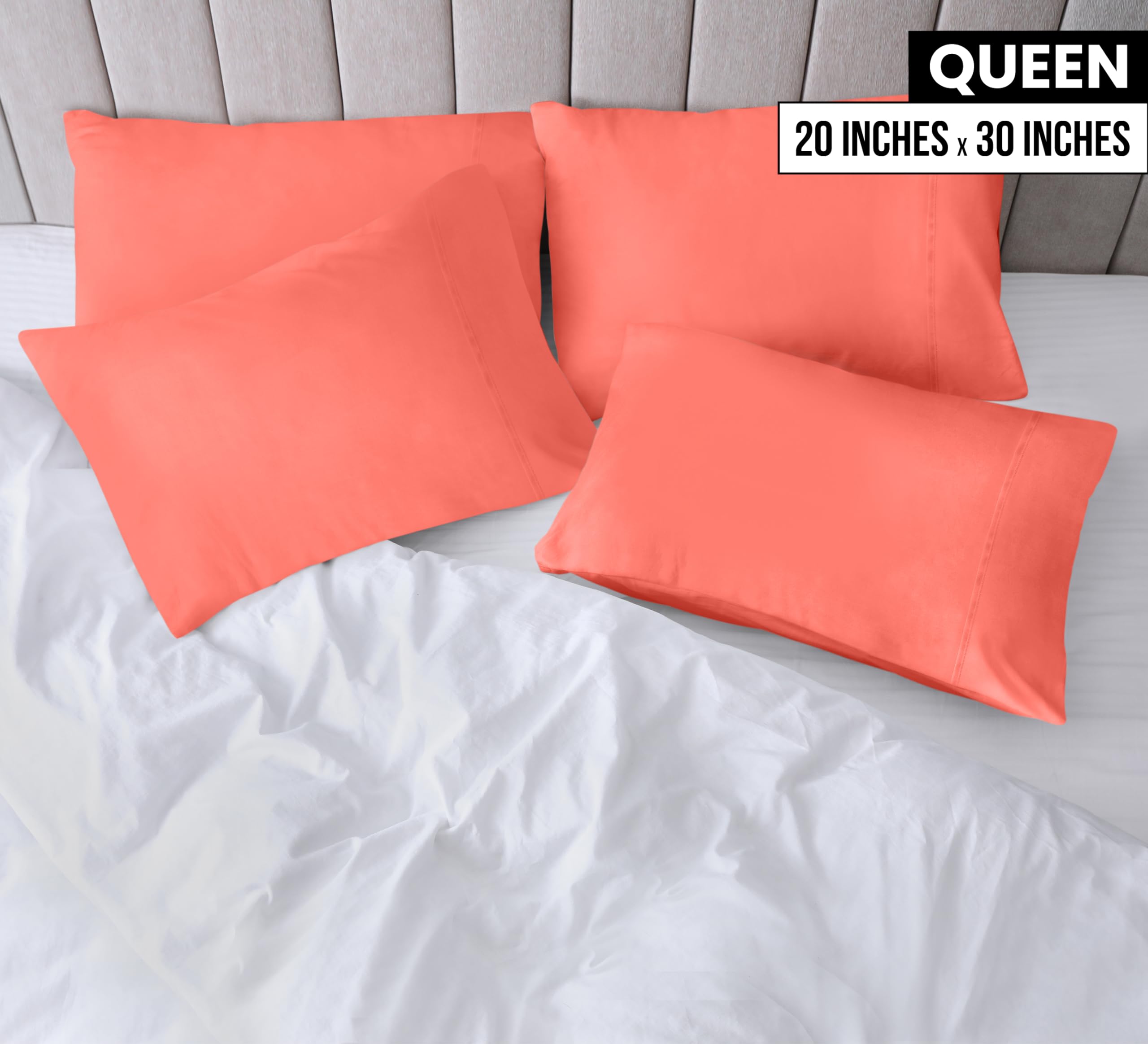 Foto 3 pulgar | Fundas De Almohada Utopia Bedding Queen Pack 4, Microfibra Suave - Venta Internacional.